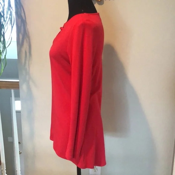 💋 Buy 2 for 15.00  Chico’s Red Keyhole size 0 size small ♥️♥️ - Picture 4 of 14